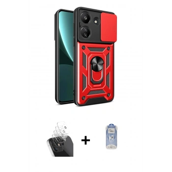 MARSİLYAN™- Redmi 13C Kılıf Ahenk Klasik - Siyah Joko Magic 5D Cam + Kamera Lens Koruma Cam - SF