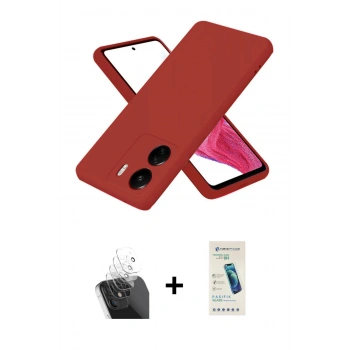 MARSİLYAN™- Redmi 13C Kılıf Kozmos Yansıma Özel Seri - Şeffaf Pasifik Cam Ekran Koruyucu + Kamera Lens Koruma Cam - SF
