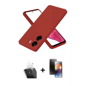 MARSİLYAN™- Redmi 13C Kılıf Kozmos Yansıma Özel Seri - Siyah 3D Antistatik Mat Seramik Nano Ekran Koruyucu + Kamera Lens Koruma Cam - SF