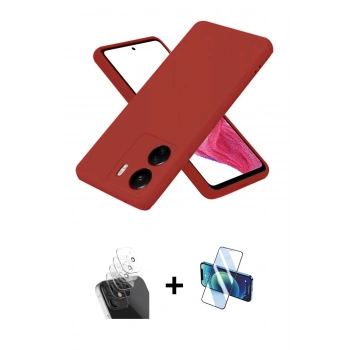 MARSİLYAN™- Redmi 13C Kılıf Kozmos Yansıma Özel Seri - Siyah 3D Antistatik Seramik Nano Ekran Koruyucu + Kamera Lens Koruma Cam - SF