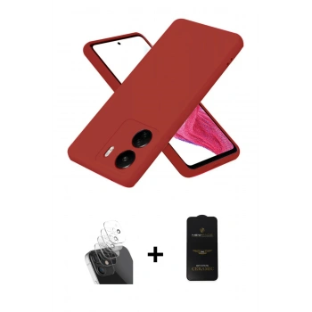 MARSİLYAN™- Redmi 13C Kılıf Kozmos Yansıma Özel Seri - Siyah 6D Antistatik Mat Seramik Hayalet Nano Ekran Koruyucu + Kamera Lens Koruma Cam - SF