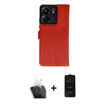 MARSİLYAN™- Redmi 13C Kılıf Siluet Işık Serisi - Siyah 6D Antistatik Mat Seramik Hayalet Nano Ekran Koruyucu + Kamera Lens Koruma Cam - SF