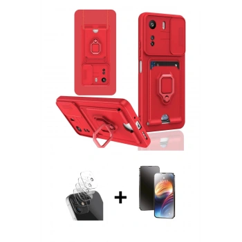 MARSİLYAN™- Redmi 13C Kılıf Vadi Form Prime - Siyah 3D Antistatik Mat Seramik Nano Ekran Koruyucu + Kamera Lens Koruma Cam - SF