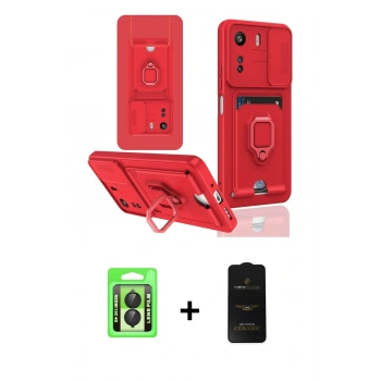 MARSİLYAN™- Redmi 13C Kılıf Vadi Form Prime - Siyah 6D Antistatik Mat Seramik Hayalet Nano Ekran Koruyucu + Raze Metal Kamera Lens - SH