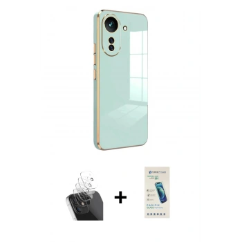 MARSİLYAN™- Redmi 13C Kılıf Yankı Serisi - Şeffaf Pasifik Cam Ekran Koruyucu + Kamera Lens Koruma Cam - SF