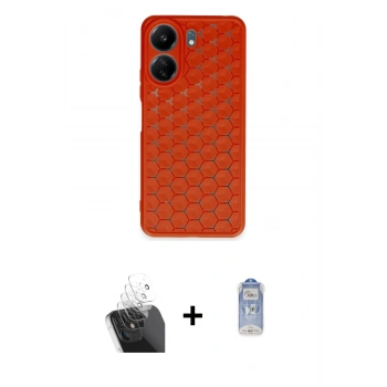 MARSİLYAN™- Redmi 13C Kılıf Zirve Form - Siyah Joko Magic 5D Cam + Kamera Lens Koruma Cam - SF