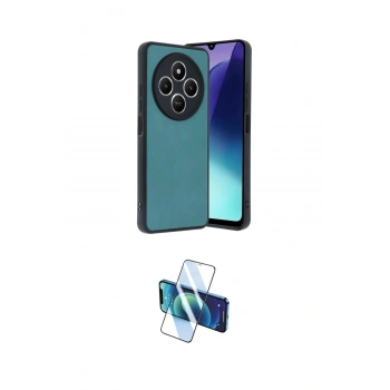 MARSİLYAN™- Redmi 14C Kılıf Kıvılcım Işık Serisi - Siyah 3D Antistatik Cam Ekran Koruyucu