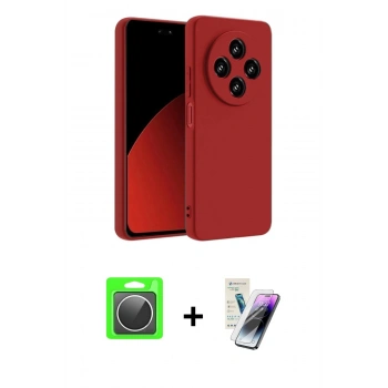 MARSİLYAN™- Redmi 14C Kılıf Kozmos Yansıma Özel Seri - Şeffaf Pasifik Cam Ekran Koruyucu + Raze Metal Kamera Lens - GS