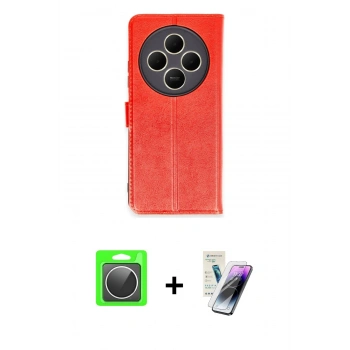 MARSİLYAN™- Redmi 14C Kılıf Siluet Işık Serisi - Şeffaf Pasifik Cam Ekran Koruyucu + Raze Metal Kamera Lens - GS
