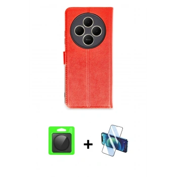 MARSİLYAN™- Redmi 14C Kılıf Siluet Işık Serisi - Siyah 3D Antistatik Seramik Nano Ekran Koruyucu + Raze Metal Kamera Lens - SH