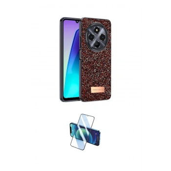 MARSİLYAN™- Redmi 14C Kılıf Vadi Klasik Serisi - Siyah 3D Antistatik Seramik Nano Ekran Koruyucu