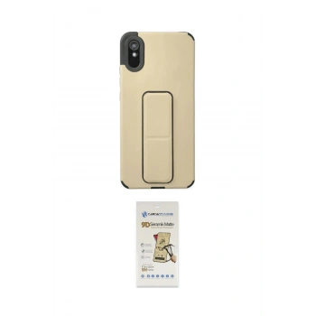 MARSİLYAN™- Redmi 9A Kılıf Çekirdek Yansıma - Siyah Mat Seramik Nano Ekran Koruyucu