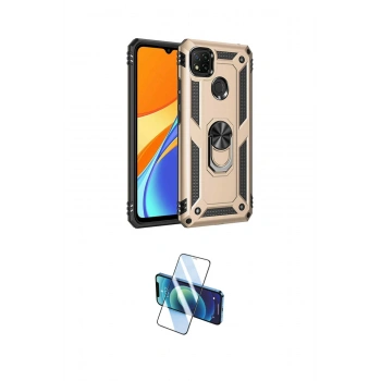 MARSİLYAN™- Redmi 9C Kılıf Ahenk Klasik Koleksiyonu - Siyah 3D Antistatik Seramik Nano Ekran Koruyucu