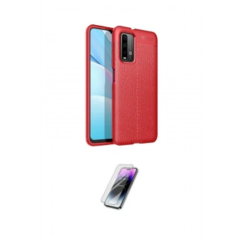 MARSİLYAN™- Redmi 9T Kılıf Doruk Klasik Özel Seri - Şeffaf Pasifik Cam Ekran Koruyucu
