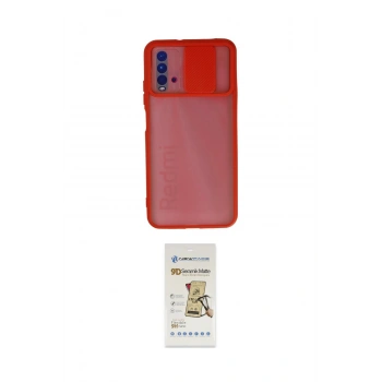 MARSİLYAN™- Redmi 9T Kılıf Vadi Çizgi - Siyah Mat Seramik Nano Ekran Koruyucu