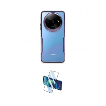 MARSİLYAN™- Redmi A3 4G Kılıf Akış Çizgi Koleksiyonu - Siyah 3D Antistatik Seramik Nano Ekran Koruyucu
