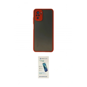 MARSİLYAN™- Redmi Note 10 Kılıf Ahenk Çizgi Serisi - Şeffaf Pasifik Cam Ekran Koruyucu