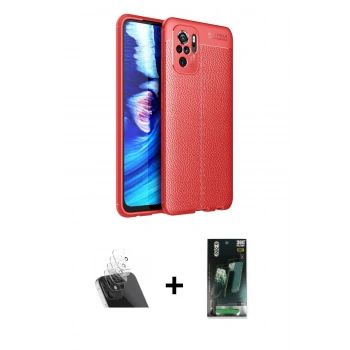 MARSİLYAN™- Redmi Note 10 Kılıf Doruk Klasik Özel Seri - Şeffaf 360 Full Body Arka Koruyucu + Kamera Lens Koruma Cam - SF
