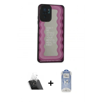 MARSİLYAN™- Redmi Note 10 Kılıf Odak Klasik Serisi - Şeffaf Joko Magic 5D Cam + Kamera Lens Koruma Cam - SF