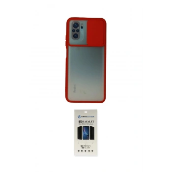 MARSİLYAN™- Redmi Note 10 Kılıf Vadi Çizgi - Siyah 5D Hayalet Cam Ekran Koruyucu