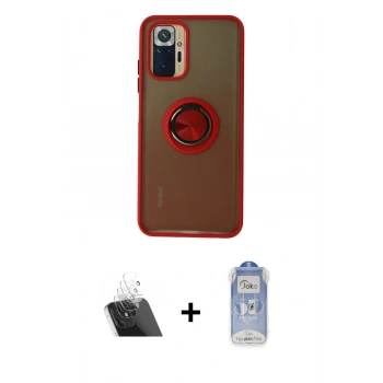 MARSİLYAN™- Redmi Note 10 Kılıf Yörünge Çizgi - Şeffaf Joko Magic 5D Cam + Kamera Lens Koruma Cam - SF