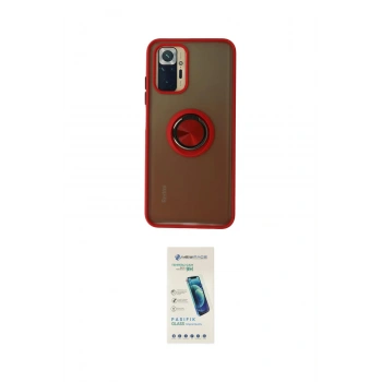 MARSİLYAN™- Redmi Note 10 Kılıf Yörünge Çizgi - Şeffaf Pasifik Cam Ekran Koruyucu