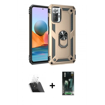 MARSİLYAN™- Redmi Note 10 Pro Kılıf Ahenk Klasik Koleksiyonu - Şeffaf 360 Full Body Arka Koruyucu + Kamera Lens Koruma Cam - SF