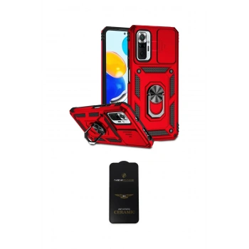 MARSİLYAN™- Redmi Note 10 Pro Kılıf Ahenk Klasik - Siyah 6D Antistatik Mat Seramik Hayalet Nano Ekran Koruyucu