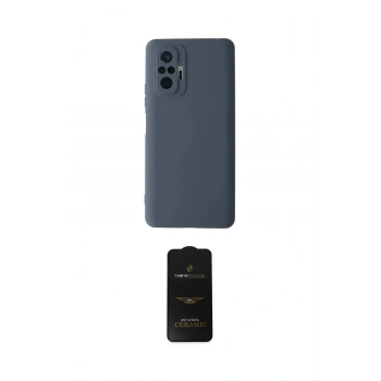 MARSİLYAN™- Redmi Note 10 Pro Kılıf Ahenk Serisi - Siyah 6D Antistatik Mat Seramik Hayalet Nano Ekran Koruyucu