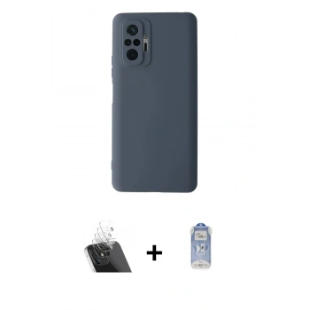 MARSİLYAN™- Redmi Note 10 Pro Kılıf Ahenk Serisi - Siyah Joko Magic 5D Cam + Kamera Lens Koruma Cam - SF