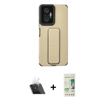 MARSİLYAN™- Redmi Note 10 Pro Kılıf Çekirdek Yansıma - Siyah 20D Premium Cam Ekran Koruyucu + Kamera Lens Koruma Cam - SF
