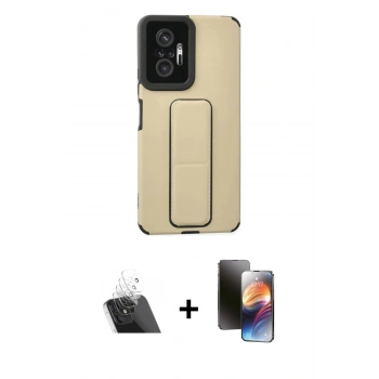 MARSİLYAN™- Redmi Note 10 Pro Kılıf Çekirdek Yansıma - Siyah 3D Antistatik Mat Seramik Nano Ekran Koruyucu + Kamera Lens Koruma Cam - SF