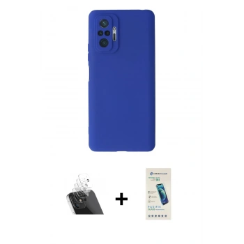 MARSİLYAN™- Redmi Note 10 Pro Kılıf Kozmos Yansıma Özel Seri - Şeffaf Pasifik Cam Ekran Koruyucu + Kamera Lens Koruma Cam - SF