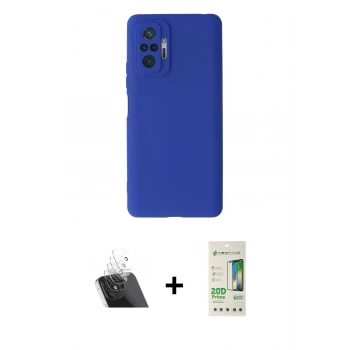 MARSİLYAN™- Redmi Note 10 Pro Kılıf Kozmos Yansıma Özel Seri - Siyah 20D Premium Cam Ekran Koruyucu + Kamera Lens Koruma Cam - SF