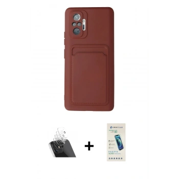 MARSİLYAN™- Redmi Note 10 Pro Kılıf Vadi Çizgi Prime - Şeffaf Pasifik Cam Ekran Koruyucu + Kamera Lens Koruma Cam - SF