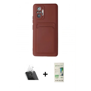 MARSİLYAN™- Redmi Note 10 Pro Kılıf Vadi Çizgi Prime - Siyah 20D Premium Cam Ekran Koruyucu + Kamera Lens Koruma Cam - SF