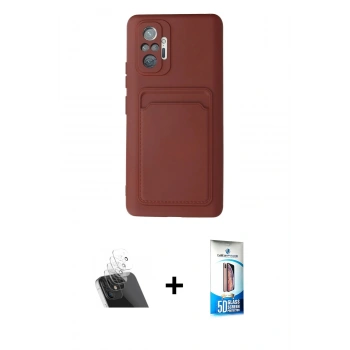 MARSİLYAN™- Redmi Note 10 Pro Kılıf Vadi Çizgi Prime - Siyah 5D Eko Cam Ekran Koruyucu + Kamera Lens Koruma Cam - SF