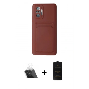 MARSİLYAN™- Redmi Note 10 Pro Kılıf Vadi Çizgi Prime - Siyah 6D Antistatik Mat Seramik Hayalet Nano Ekran Koruyucu + Kamera Lens Koruma Cam - SF