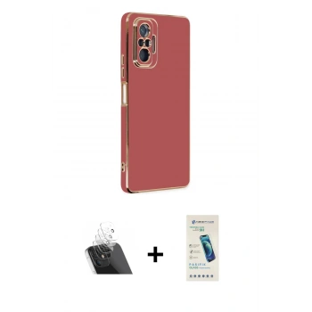MARSİLYAN™- Redmi Note 10 Pro Kılıf Yankı Serisi - Şeffaf Pasifik Cam Ekran Koruyucu + Kamera Lens Koruma Cam - SF