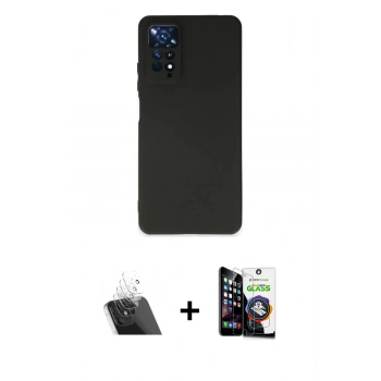 MARSİLYAN™- Redmi Note 11 Kılıf Kozmos Yansıma Özel Seri - Şeffaf Temperli Cam Ekran Koruyucu + Kamera Lens Koruma Cam - SF