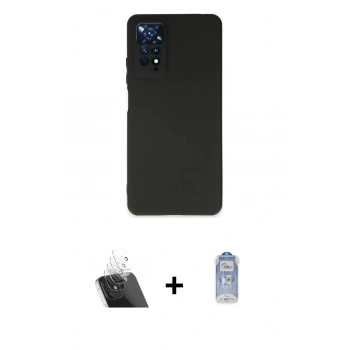 MARSİLYAN™- Redmi Note 11 Kılıf Kozmos Yansıma Özel Seri - Siyah Joko Magic 5D Cam + Kamera Lens Koruma Cam - SF
