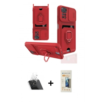 MARSİLYAN™- Redmi Note 11 Kılıf Vadi Form Prime - Siyah 6D Mat Seramik Hayalet Nano Ekran Koruyucu + Kamera Lens Koruma Cam - SF