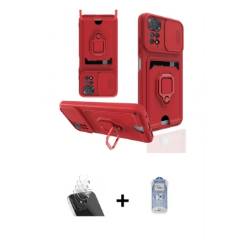 MARSİLYAN™- Redmi Note 11 Kılıf Vadi Form Prime - Siyah Joko Magic 5D Cam + Kamera Lens Koruma Cam - SF