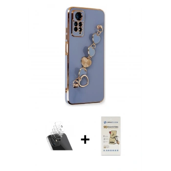 MARSİLYAN™- Redmi Note 11 Pro Kılıf Nova Işık Prime - Siyah Mat Seramik Nano Ekran Koruyucu + Kamera Lens Koruma Cam - SF