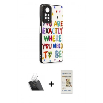 MARSİLYAN™- Redmi Note 11 Pro Kılıf Odak Klasik Serisi - Siyah Mat Seramik Nano Ekran Koruyucu + Kamera Lens Koruma Cam - SF