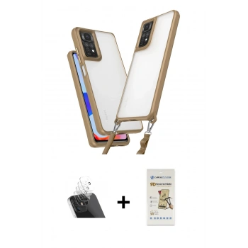 MARSİLYAN™- Redmi Note 11 Pro Kılıf Ufuk Klasik - Siyah Mat Seramik Nano Ekran Koruyucu + Kamera Lens Koruma Cam - SF