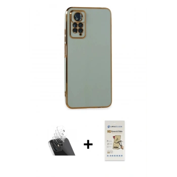 MARSİLYAN™- Redmi Note 11 Pro Kılıf Yankı Serisi - Siyah Mat Seramik Nano Ekran Koruyucu + Kamera Lens Koruma Cam - SF