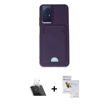 MARSİLYAN™- Redmi Note 11S Kılıf Vadi Çizgi Prime - Siyah Seramik Nano Ekran Koruyucu + Kamera Lens Koruma Cam - SF