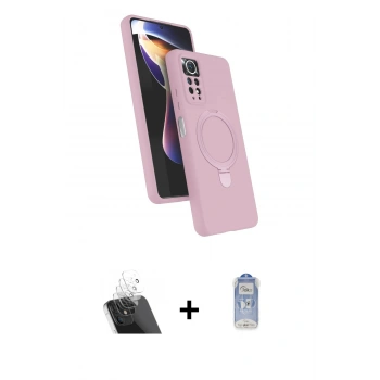 MARSİLYAN™- Redmi Note 12 Pro 4G Kılıf İz Işık Koleksiyonu - Siyah Joko Magic 5D Cam + Kamera Lens Koruma Cam - SF