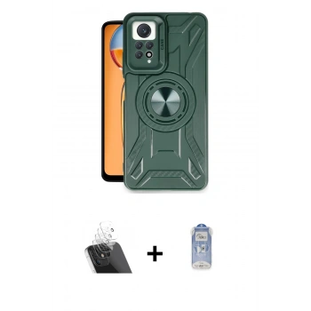 MARSİLYAN™- Redmi Note 12 Pro 4G Kılıf Nova Yansıma Prime - Siyah Joko Magic 5D Cam + Kamera Lens Koruma Cam - SF
